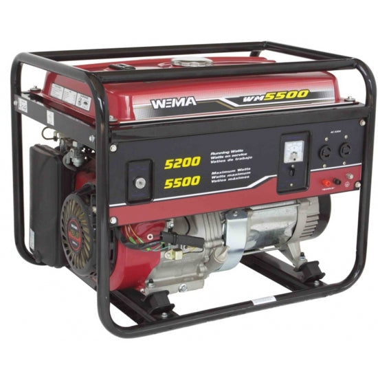 Generator curent WEIMA WM 5500 E putere 5.5 kW 230V benzina pornire electrica AVR