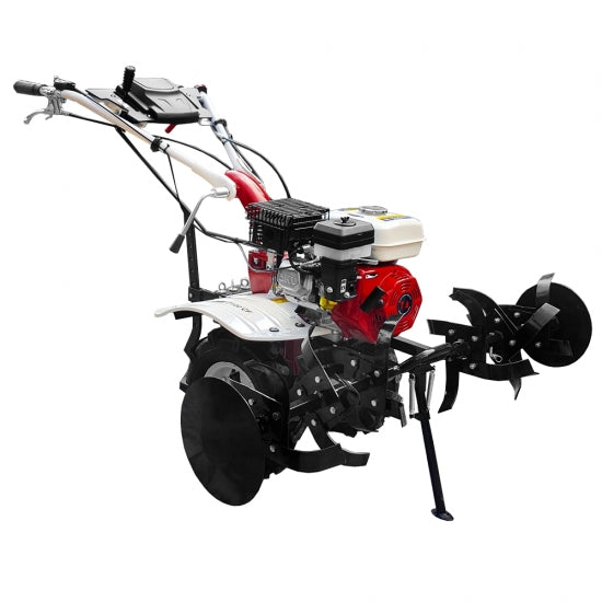 Motocultor Media Line MS 7100 CF motor 7 CP latime lucru 90 cm 2+1 viteze freze roti cauciuc roti metal rarita fixa plug arat 3l ulei AgroPro
