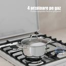 RESIGILAT: Aragaz pe gaz Samus SM664XPGS1 4 arzatoare cuptor pe gaz 70 litri 1 arzator Wok aprindere electrica dispozitiv siguranta plita si cuptor timer, grill iluminare cuptor latime 60 cm, finisaj inox