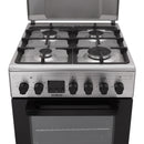 Aragaz electric / gaz Samus SM563AENS INOX 4 arzatoare pe gaz cuptor electric 7 functii grill ventilator timer digital latime 50 cm