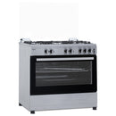 Aragaz pe gaz Samus SM950AGRXS1 5 arzatoare gaz cuptor pe gaz 92 litri aprindere electrica dispozitiv siguranta plita dispozitiv siguranta cuptor geam dublu cuptor timer capac metalic latime 90 cm