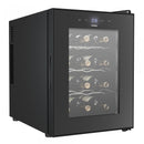 Racitor termoelectric (pentru vinuri) Samus SRV36CR12 3 rafturi din metal 33 litri capacitate 12 sticle clasa F racire termoelectrica iluminare interioara LED control tactil cu afisaj electronic 48 x 34.5 x 51 cm