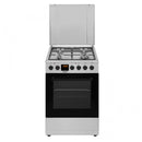 Aragaz electric / gaz Samus SM563AENS INOX 4 arzatoare pe gaz cuptor electric 7 functii grill ventilator timer digital latime 50 cm