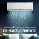 Aparat de aer conditionat Samus ACS-18K01 WIFI 18000 BTU A++ / A+ Wi-Fi inverter ventilatie functie incalzire mod eco I Feel timer mod de noapte autocuratare alb
