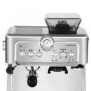 Espressor cafea Samus Maestro 20 cu rasnita incorporata cafea macinata + cafea boabe 20 bar 1350 W capacitate 2.3 litri capacitate rasnita 200 g filtru dublu din inox afisaj analogic al presiunii argintiu