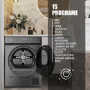 Uscator de rufe Samus SWDP-919DS 8 kg pompa de caldura 18 programe Clasa energetica E anti-sifonare blocare acces copii