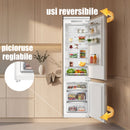 Combina frigorifica incorporabila Samus SCBI395NFE 300 litri Full No Frost clasa E inaltime 195.5 cm Super Freeze termostat reglabil iluminare LED usi reversibile