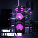 Boxa portabila Samus Phoenix 15 120 W Bluetooth USB slot card TF Aux in radio FM intrare microfon functie True Wireless Stereo functie inregistrare negru microfon inclus telecomanda