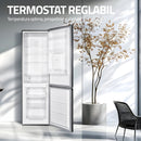 Combina Frigorifica Samus SCX357NFDE 251 litri Full No Frost clasa E inaltime 181 cm dozator apa termostat reglabil usi reversibile lumina interioara tip LED picioare reglabile