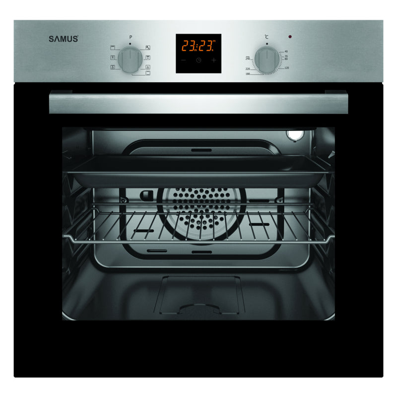 Cuptor electric incorporabil Samus SC617EXV clasa A 58 litri 6 functii grill electric ventilator timer digital afisaj LCD 2200 W