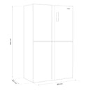 Frigider Side by Side Slot-in cu 4 usi Samus S4DX-650NFE 505 litri clasa E inaltime 190.2 cm Full No Frost Multi Climate System Slot-in afisaj LCD lumina interioara LED picioare reglabile