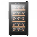 Racitor termoelectric (pentru vinuri) Samus SRV50LM15 4 rafturi din lemn 48 litri capacitate 15 sticle clasa F racire termoelectrica iluminare interioara LED control tactil cu afisaj electronic 63.5 x 36 x 54.7 cm