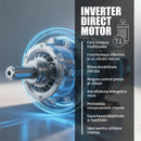 Masina de spalat rufe Samus WSHD10120IDM 10 kg Inverter Direct Motor 10 programe 1200 rotatii Clasa energetica A Display Led Color