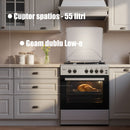 Aragaz pe gaz Samus SM661XPGS1 4 arzatoare (1 wok) Cuptor pe gaz 55 L Grill Timer Aprindere electrica plita Siguranta plita + cuptor