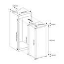 Frigider incorporabil Samus SFBI222 cu 1 usa si 3 rafturi 181 litri, clasa F alb inaltime 123 cm termostat reglabil usa reversibila lumina interioara tip LED picioare reglabile