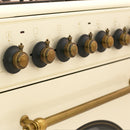 Aragaz electric / gaz Rustic Samus SR550EL3C 3 arzatoare gaz + 1 arzator electric cuptor electric aprindere electrica dispozitiv siguranta arzatoare gaz design vintage timer mecanic latime 50 cm