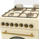 Aragaz electric / gaz Rustic Samus SR550EL3C 3 arzatoare gaz + 1 arzator electric cuptor electric aprindere electrica dispozitiv siguranta arzatoare gaz design vintage timer mecanic latime 50 cm