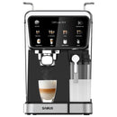 Espressor cafea Samus Cafe Luxe 20 K cafea macinata + capsule 20 bar 1350 W capacitate 1.5 litri rezervor lapte 8 bauturi presetate afisaj digital tactil tehnologie Thermalblock curatare automata negru + argintiu