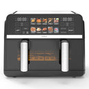 Friteuza cu aer cald Samus AF9BIG-S2500DW 2500 W 9 litri Separator compartiment detasabil Afisaj electronic color Touch Control Timer 10 programe Tehnologia Fry-Force 360°