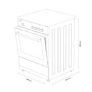 Aragaz pe gaz Samus SM450ABS 4 arzatoare latime 50 cm dispozitiv siguranta plita si cuptor