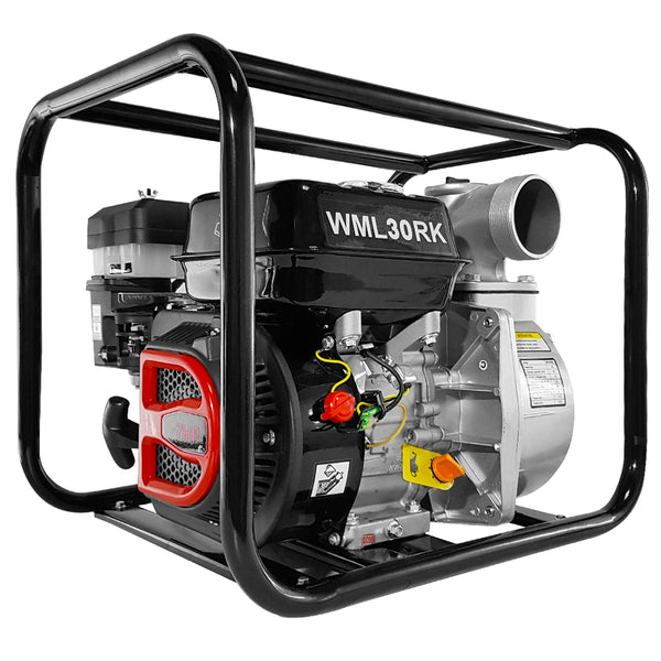 Motopompa MediaLine WML30RK 3" pentru apa curata motor 7 CP debit maxim 55 mc/h inaltime refulare 32 m adancime aspiratie 8 m