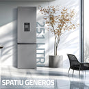 Combina Frigorifica Samus SCX357NFDE 251 litri Full No Frost clasa E inaltime 181 cm dozator apa termostat reglabil usi reversibile lumina interioara tip LED picioare reglabile