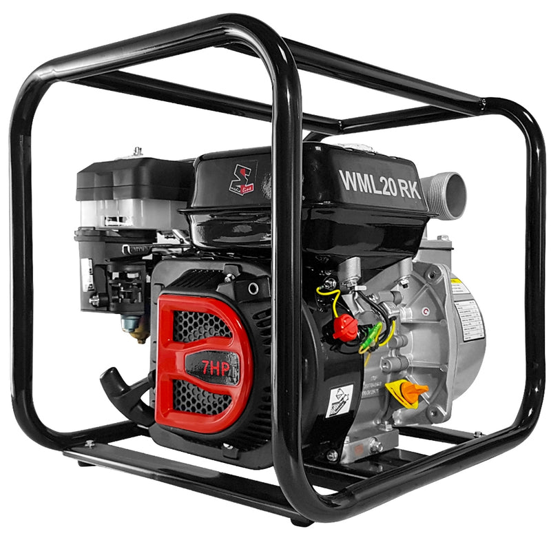 Motopompa MediaLine WML20RK 2" pentru apa curata motor 7 CP debit maxim 30 m³/h inaltime refulare 32 m adancime aspiratie 8 m