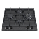 Plita pe gaz incorporabila Samus PSG-64SMGN2 4 arzatoare arzator Wok putere 8.6 kW aprindere electrica dispozitiv siguranta arzatoare latime 58 cm gratar fonta sticla cu acoperire Nano