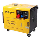 Generator curent STAGER YDE7000TD3 putere maxima 5.04 kW 400V insonorizat diesel pornire electrica