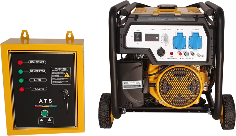 Generator curent cu automatizare Stager FD 3600E putere 3 kW 230V benzina pornire electrica AVR