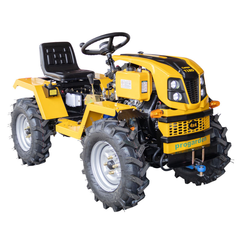ProGARDEN Campo T18D Minitractor V27 4x4 motor 18CP diesel hidraulica fata-spate roti 6.00-12