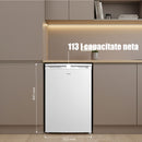 Frigider Samus SW144E Frigider Samus SW144E mic cu 1 usa si 2 rafturi 113 litri clasa D inaltime 84.5 cm termostat reglabil usa reversibila iluminare interioara picioare reglabile