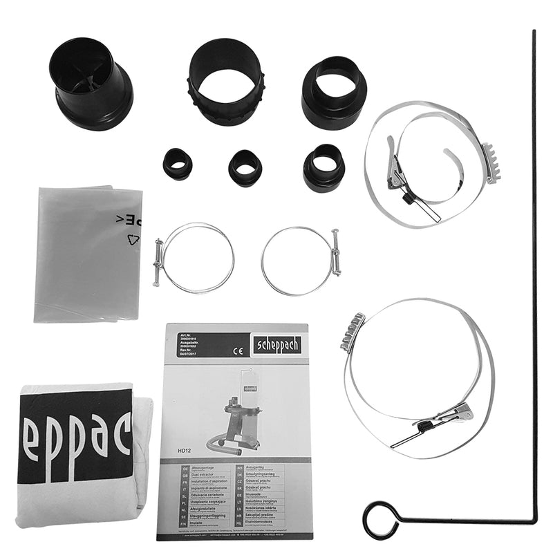 Aspirator rumegus Scheppach HD 12 putere absorbita 550 W debit aer 1150 m3/h recipient 75l
