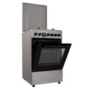 Aragaz electric / gaz Samus SM563AENS INOX 4 arzatoare pe gaz cuptor electric 7 functii grill ventilator timer digital latime 50 cm
