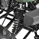 ATV Hecht 56125 Army, capacitate motor 7.6 cp, prevazut cu ambreiaj automat si pornire electrica