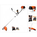 Motocoasa STIHL FS 89 putere 1.3 CP latime lucru 42cm cutit pentru iarba 230-2 chinga dubla pentru umeri + ulei amestec 2T 1L + AutoCut 27-2