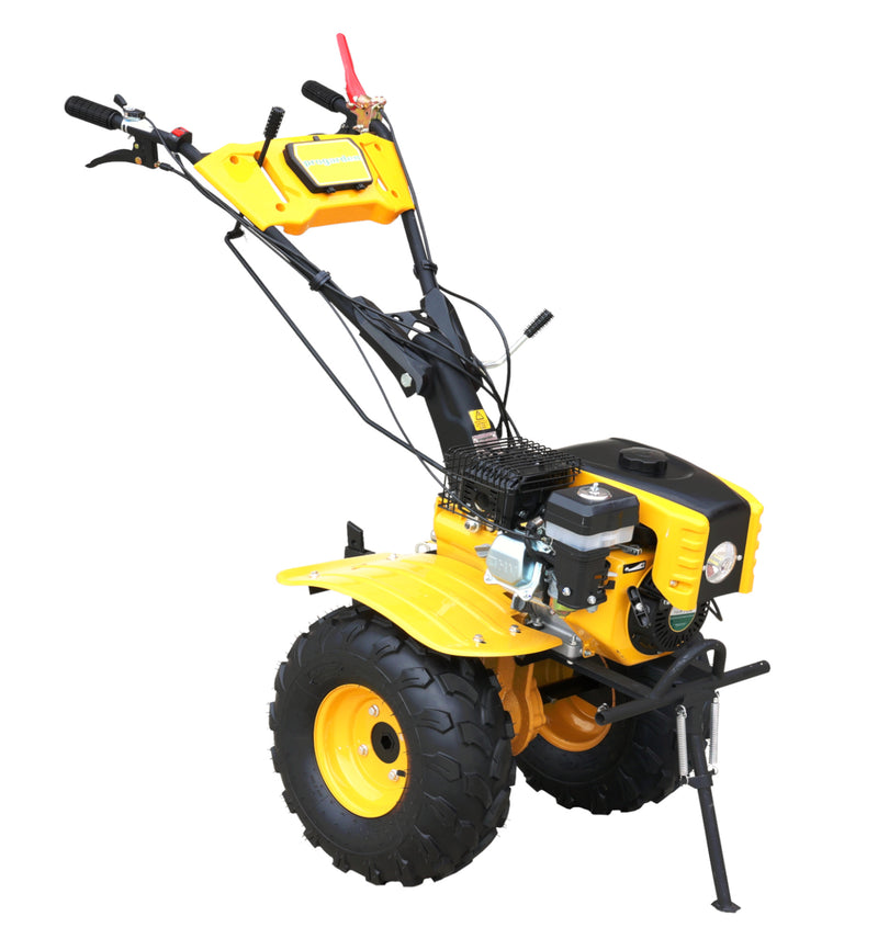 Motocultor ProGARDEN Campo 873 Alpine motor 7CP benzina 2+1 viteze latime lucru 105 cm 2+1+1 freze roti ATV 2 prize putere roti metal cultivator plug reversibil 3l ulei
