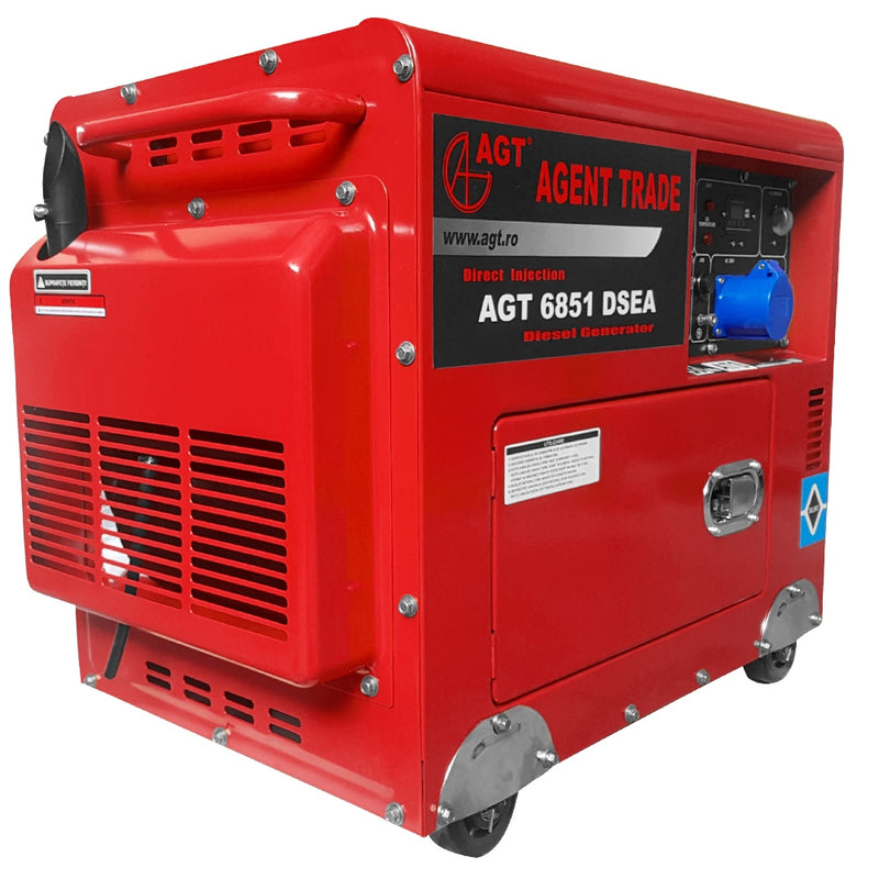 Generator curent AGT 6851 DSEA putere 5 kW 230 V diesel pornire electrica insonorizat AVR