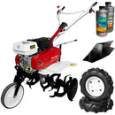 Pachet Motosapa MEDIA LINE MS 6580 7 CP 3 viteze de mers freze 80 cm roti de cauciuc 400x8 rarita fixa+ 1l ulei motor + 1l ulei transmisie AgroPro