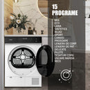 Uscator de rufe Samus SWDP-918 8 kg pompa de caldura 18 programe Clasa energetica E anti-sifonare blocare acces copii