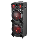 Boxa portabila Samus Fiesta 12 100 W Bluetooth USB slot card SD Aux in radio FM intrare microfon functie True Wireless Stereo negru microfon inclus telecomanda