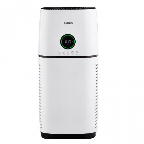 Purificator de aer Samus EXPERT 66 WiFi 500 mc/h 65 W suprafata de acoperire 66 mp Wi-Fi control touch 4 trepte afisaj digital timer ionizare filtru HEPA alb