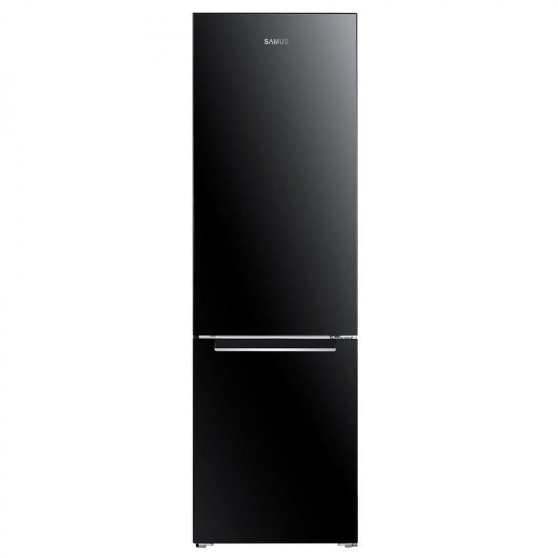 Combina frigorifica Samus SCB344E 262 litri clasa E inaltime 180 cm termostat reglabil dezghetare automata la frigider usi reversibile lumina interioara tip LED picioare reglabile