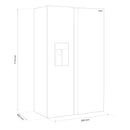 Frigider Side by Side Samus SSX-670NFIDE 513 litri clasa E inaltime 177.5 cm No Frost dozator de apa dozator de gheata afisaj LCD lumina interioara LED picioare reglabile