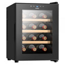 Racitor pentru vin Samus SRV37LM12 3 rafturi din lemn 33 litri capacitate 12 sticle clasa E racire termoelectrica iluminare interioara LED control tactil cu afisaj electronic 48 x 34.5 x 51.5 cm