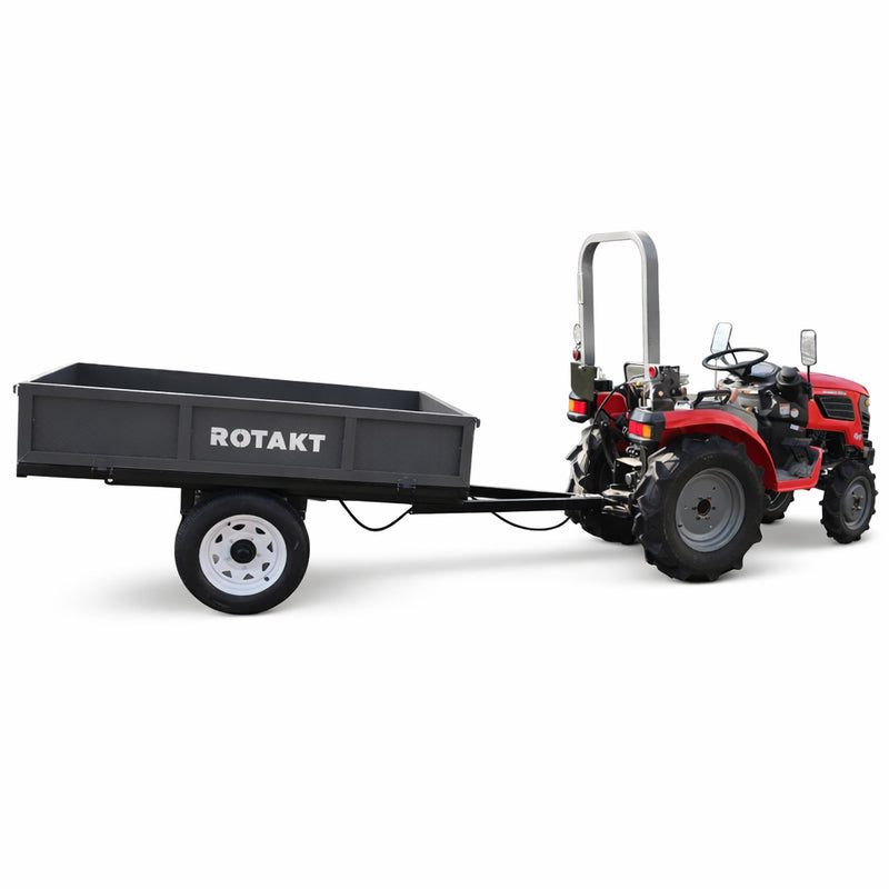 Remorca agricola Rotakt 1T pentru tractor cu basculare hidraulica dimensiune bena 200x106cm