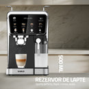 Espressor cafea Samus Cafe Luxe 20 K cafea macinata + capsule 20 bar 1350 W capacitate 1.5 litri rezervor lapte 8 bauturi presetate afisaj digital tactil tehnologie Thermalblock curatare automata negru + argintiu