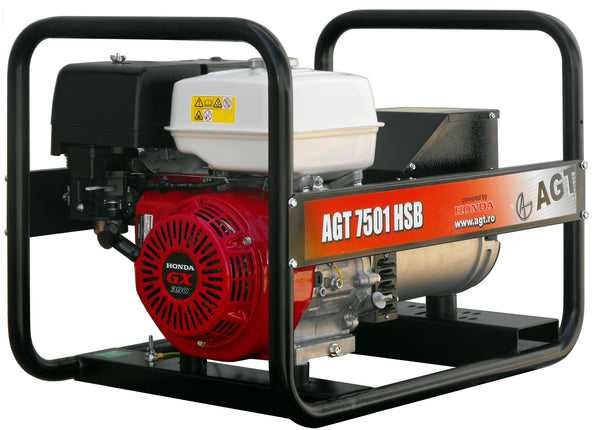 Generator de curent AGT 7501 HSB putere 6 kW 230 V benzina pornire manuala AVR