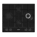 Plita pe gaz incorporabila Samus PSG-64SG5 GRAY 4 arzatoare putere 8.6 kW aprindere electrica dispozitiv siguranta arzatoare suport din sticla gratar fonta