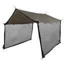 vidaXL Cort de camping cu pereți din plasă Culoare Maro Gri